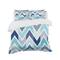 Designart 'Retro dotted blue wave pattern' Vintage Bedding Set - Duvet Cover & Shams